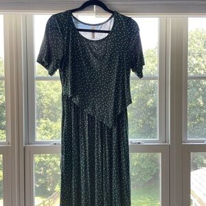 Latched Mama Green Nursing Dress